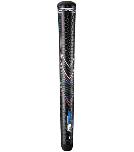 JumboMax Pack of 1 Tour Series Golf Grips - Black with Silver Trim